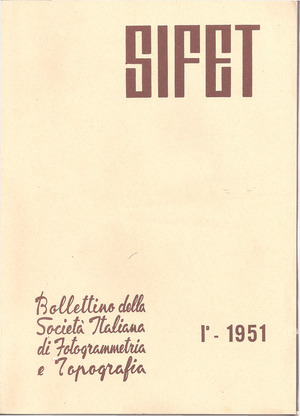 Copertina edizione Bollettino SIFET n.1 Anno 1951