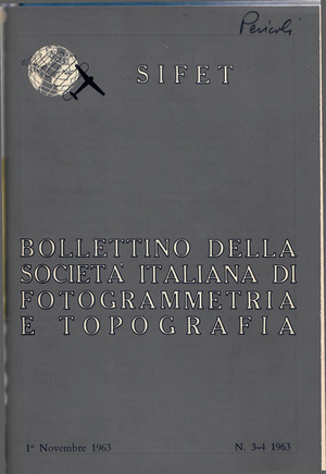 Copertina edizione Bollettino SIFET n.3 Anno 1963