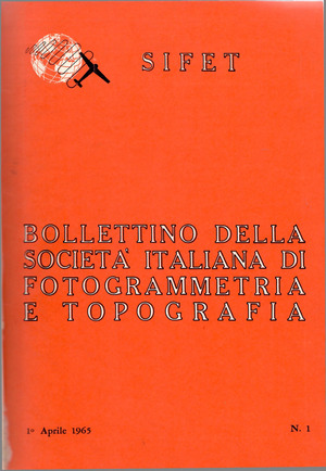 Copertina edizione Bollettino SIFET n.1 Anno 1965