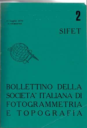 Copertina edizione Bollettino SIFET n.2 Anno 1970
