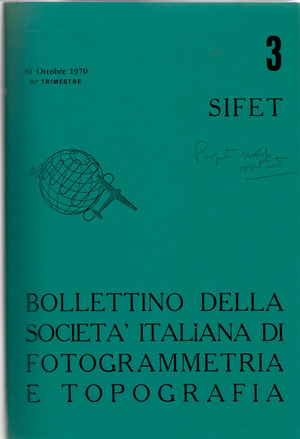 Copertina edizione Bollettino SIFET n.3 Anno 1970
