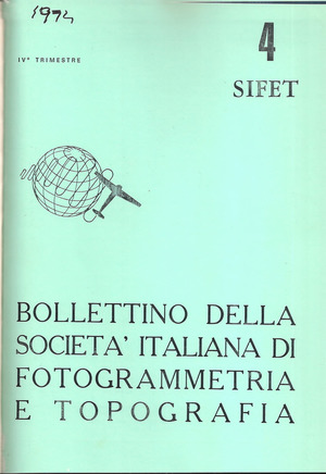 Copertina edizione Bollettino SIFET n.4 Anno 1974