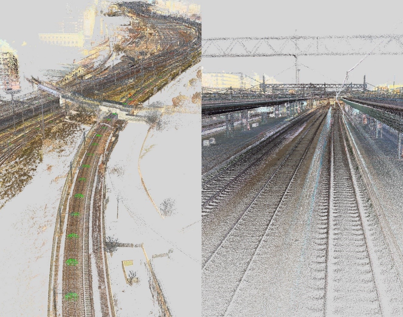 Nuvole di punti da laser scanner telemetrico montato su treno