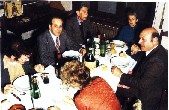 Il generale Mario Carlà nel pranzo seguito ad un convegno sulla triangolazione aerea svoltosi a Parma il 28 maggio 1980.